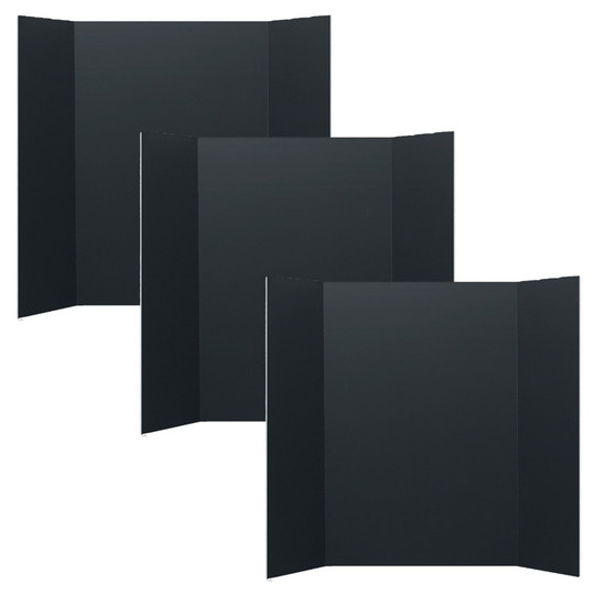 Foam Project Board, 36'' x 48'', Black, Pack of 3