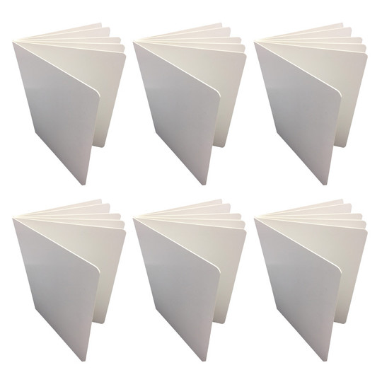 Blank Chunky Board Book, 6'' x 8'' Portrait, White, Pack of 6