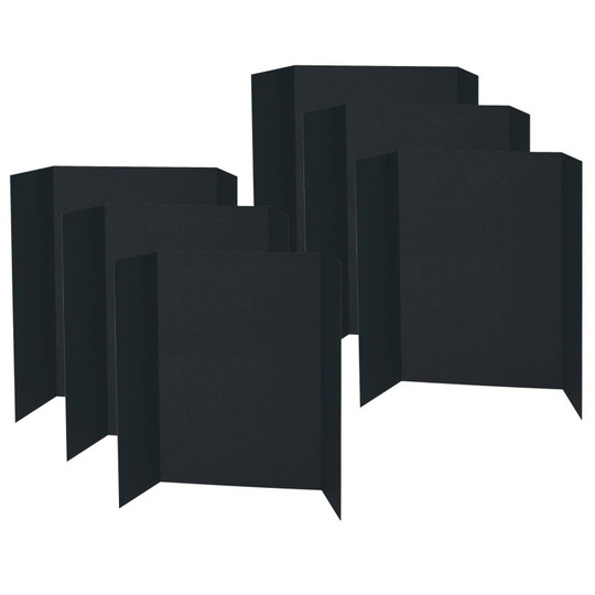 Presentation Board, Black, Single Wall, 48'' x 36'', Pack of 6