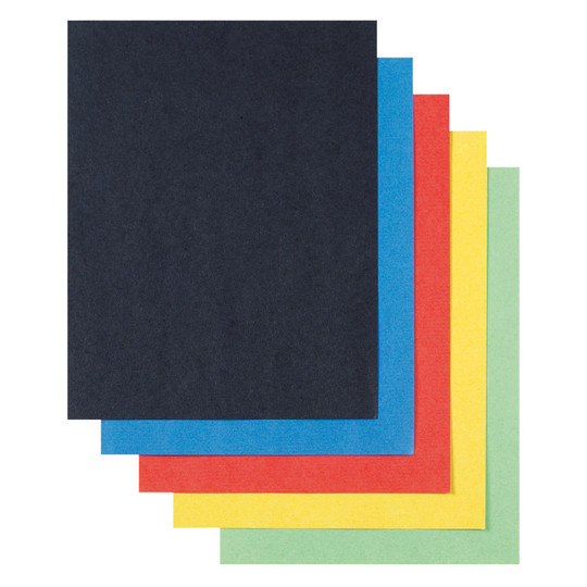 Super Value Poster Board, 5 Assorted Colors, 22'' x 28'', 50 Sheets