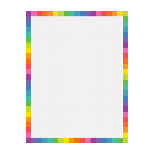 Colorful Blank Write-On/Wipe-Off Chart, 17'' x 22''