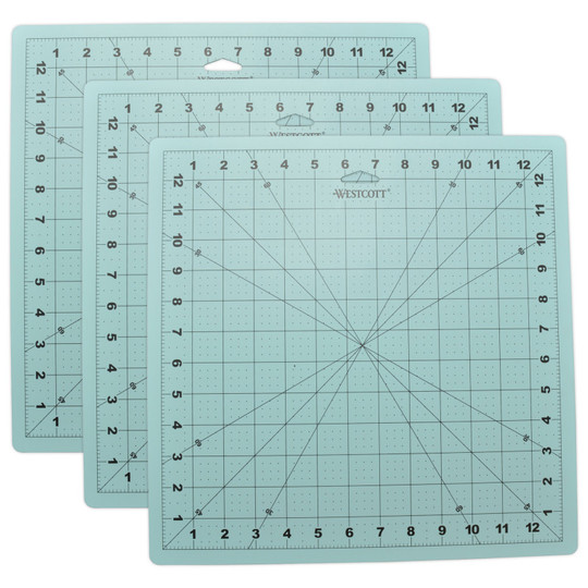 Self-Healing Cutting Mat, 12'' x 12'', Pack of 3
