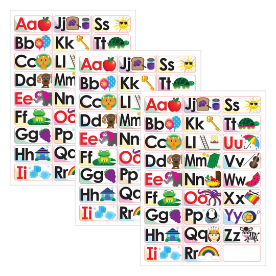 ABC Picture Words Double-Sided Magnets, 27 Per Pack, 3 Packs