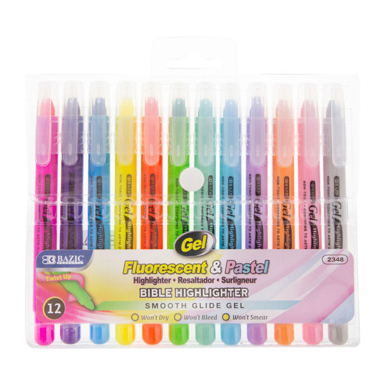 Gel Highlighter, Pack of 12
