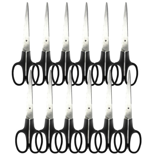 Stainless Steel Shears, 7'' Straight, Pack of 12