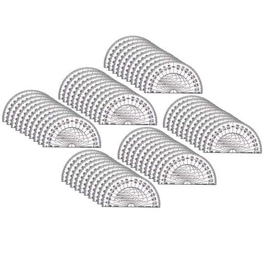 Plastic 4'' Protractor, Pack of 60