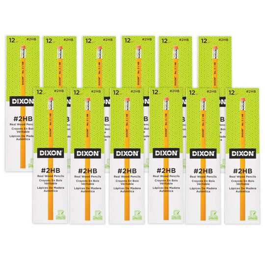 N. Pencils, Yellow, 12 Per Box, 12 Boxes