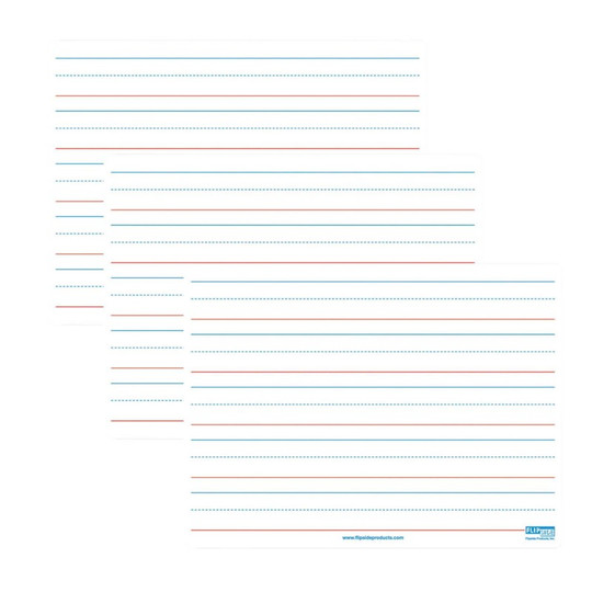 Magnetic Dry Erase Board, Two-Sided Ruled/Blank, 9'' x 12'', Pack of 3