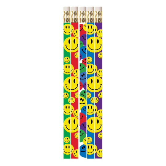 Happy Face Assorted Motivational Pencils, Pack of 144