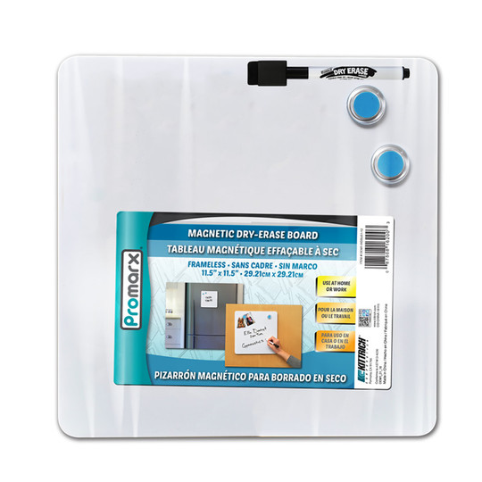 Magnetic Dry-Erase Board with Dry-Erase Marker & Two Magnets, 1.5'' x 1.5''