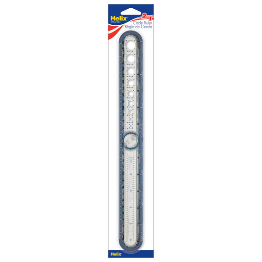 2-in-1 Circle Ruler Measuring & Compass Tool 12'' / 30cm