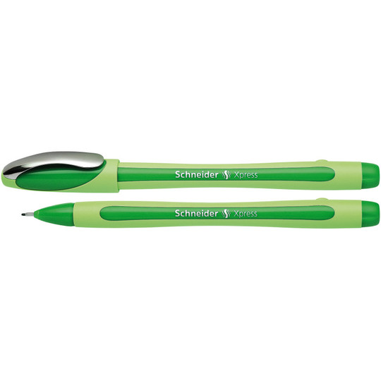 Xpress Premium Fineliner Pen, Fiber Tip, .8 mm, Green Ink, Single Pen
