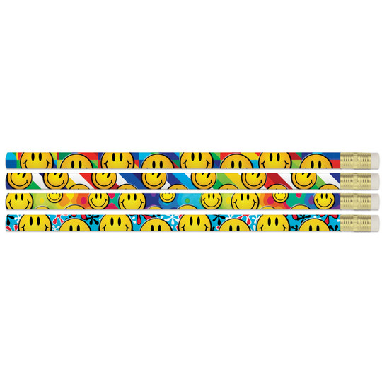 Smiley Sensations Pencils, 12 Per Pack, 12 Packs