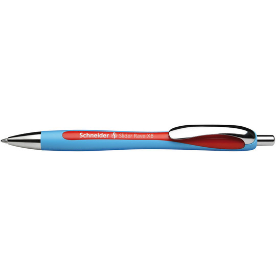 Slider Rave XB Refillable + Retractable Ballpoint Pen, .4 mm, Red Ink, Single Pen