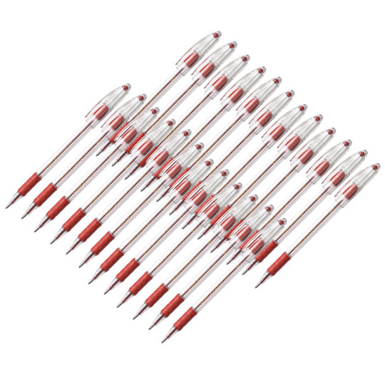 . Ballpoint Pen, Medium Point, Red, Pack of 24