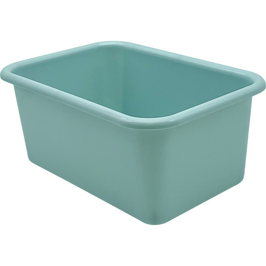Small Plastic Storage Bin, Calming Blue