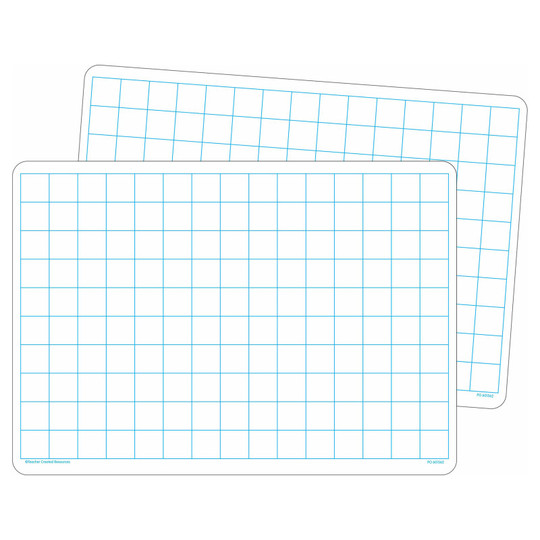 Double-Sided Math Grid Dry Erase Boards, Pack of 10