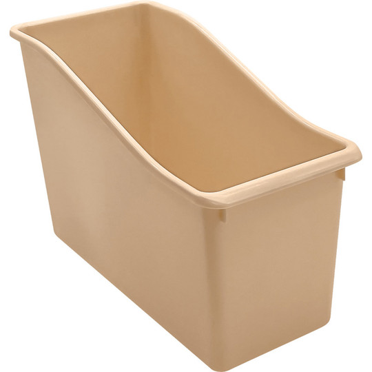 Plastic Book Bin, Light Brown