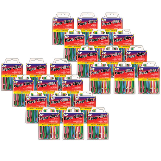 The Classics Paper Clips, 2'', Assorted Colors, 30 Per Pack, 24 Packs
