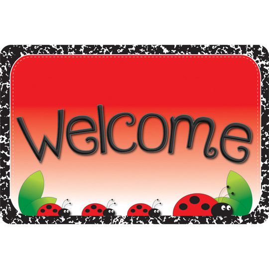 The Original Fun Mat, Welcome Mat, 1. 5'' x 2. 5'', Ladybugs Welcome