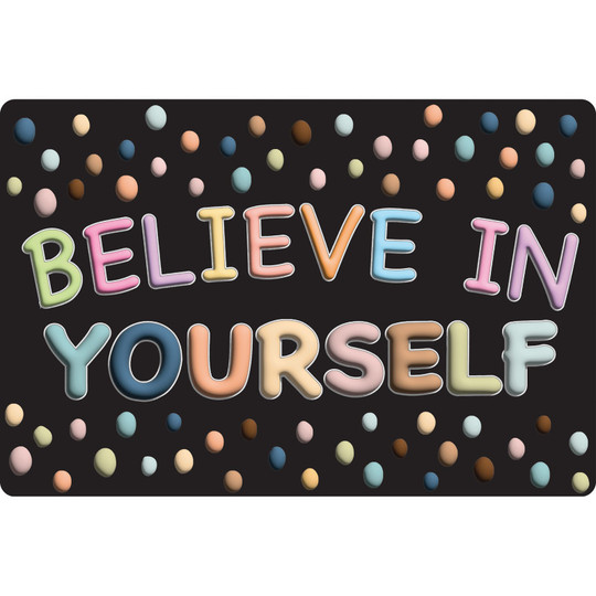 Smart Poly, The Original Fun Mat, Welcome Mat, 1. 5'' x 2. 5'', Believe in Yourself
