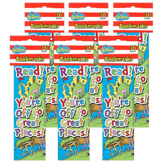 Dr. Seuss Oh, The Place. ookmarks, 36 Per Pack, 6 Packs