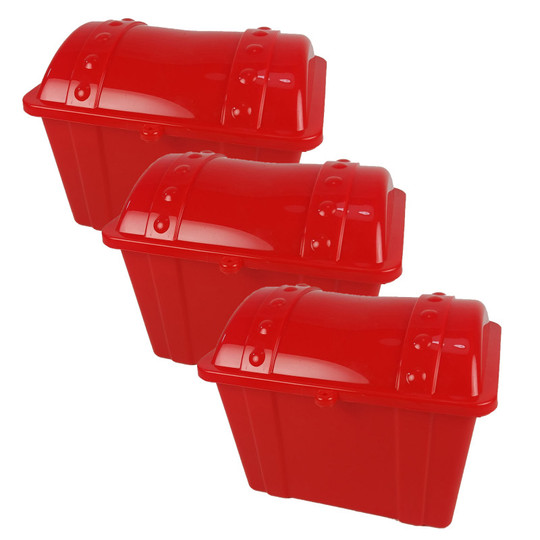 J.reasure Chest, Red, Pack of 3