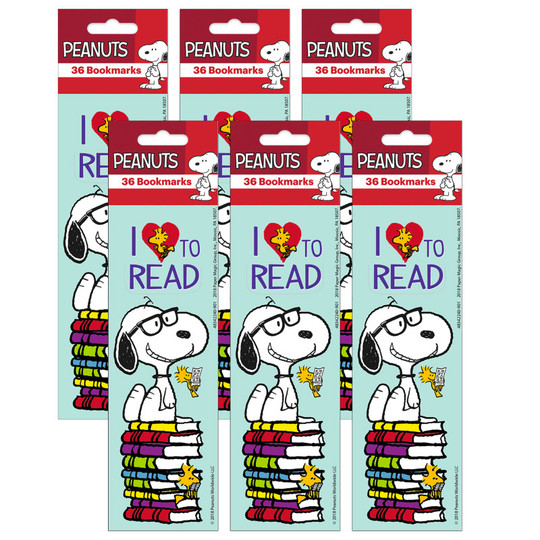 Peanuts Reading Bookmark, 36 Per Pack, 6 Packs