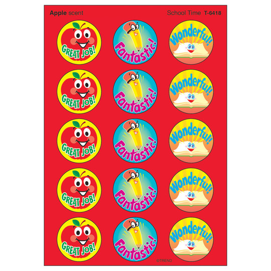 School Time/Apple Stinky Stickers, 60 c