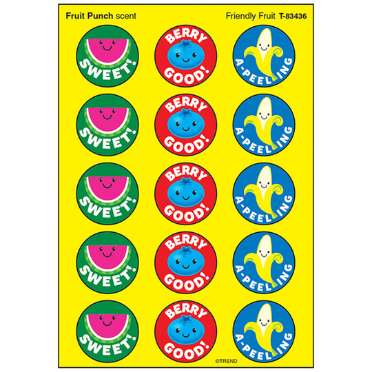 Friendly Fruit/Fruit Punch Stinky Stickers, 60 c