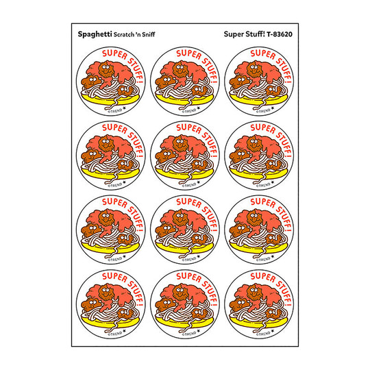 Super Stuff!/Spaghetti Scented Stickers, Pack of 24
