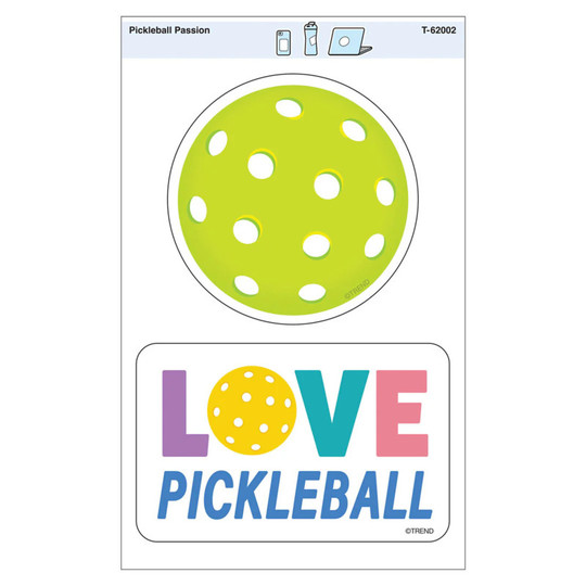 Pickleball Passion Vinyl Stickers, Pack of 2
