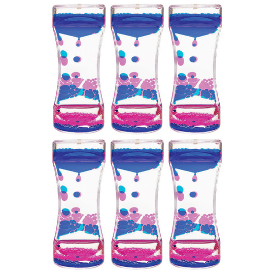 Blue & Pink Liquid Motion Bubbler, Pack of 6