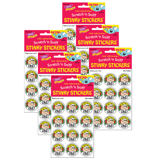 Ole!/Taco Scented Stickers, 24 Per Pack, 6 Packs