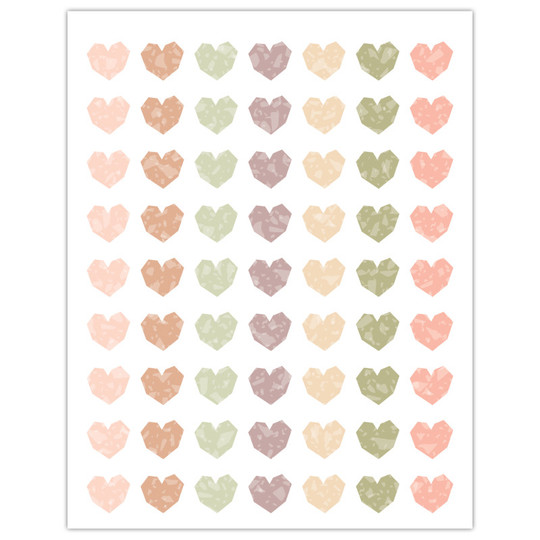 Terrazzo Tones Hearts Mini Stickers, Pack of 378