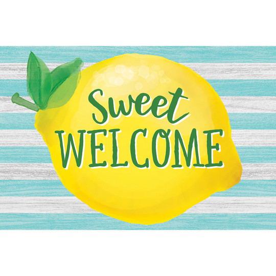 Lemon Zest Sweet Welcome Postcards, 4'' x 6'', 30 Per Pack, 6 Packs