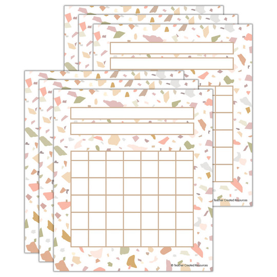 Terrazzo Tones Incentive Charts, 36 Per Pack, 6 Packs