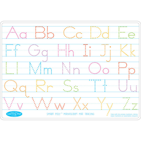 Smart Poly Learning Mat, 12'' x 17'', Double-Sided, Manuscript Tracing