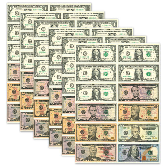 Math Die-Cut Magnets, ..ollars, 12 Per Pack, 6 Packs