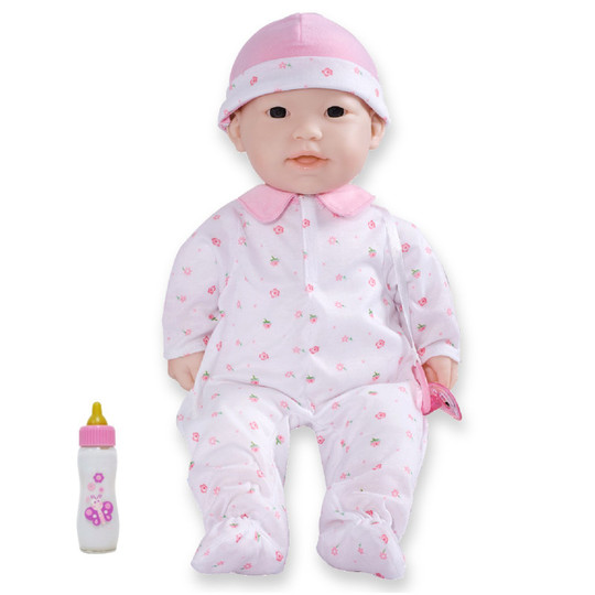 La Baby Soft 16'' Baby Doll, Pink with Pacifier, Asian