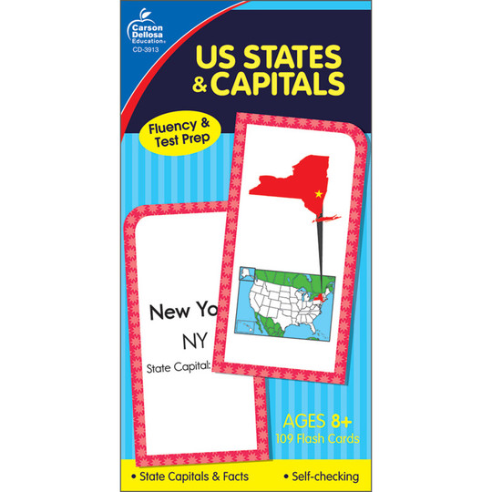 ..tates & Capitals Flash Cards, Grade 3-5