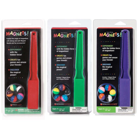 Magnet Wand & 5 Magnet Marbles, 3 Sets