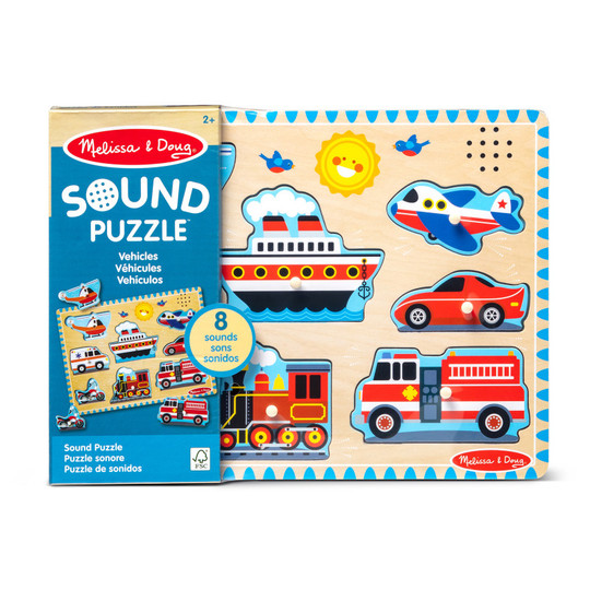 Vehicles Sound Puzzle, 8 Pieces
