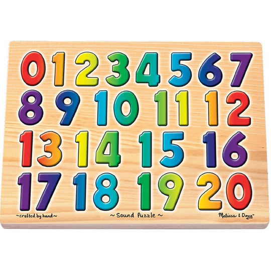 Numbers Sound Puzzle, 1.25'' x 10'', 21 Pieces