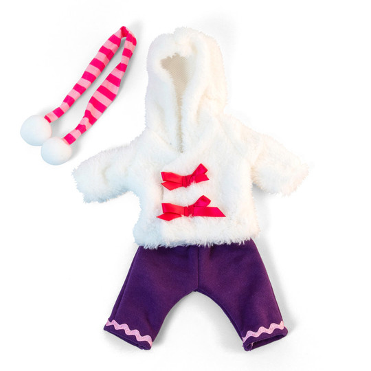 Doll Clothes, Fits 12-5/8'' Dolls, Cold Weather White Fur Set
