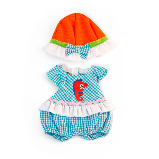 Doll Clothes, Fits 12-5/8'' Dolls, Warm Weather Romper/Hat Set