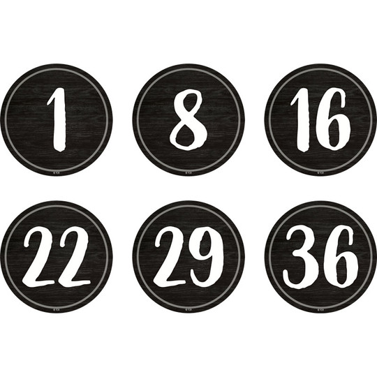 Spot On Floor Markers Modern Farmhouse Numbers 1-36, 4''