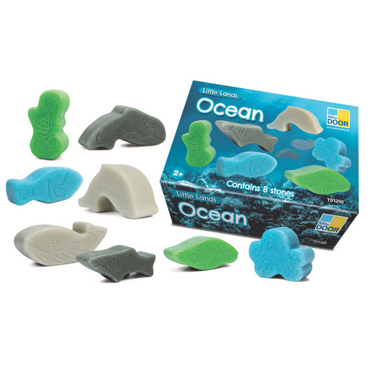 Little Lands &ndash; Ocean, Set of 8 Stone Figures