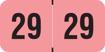 REYNOLDS 2029 PINK Year Label 3/4"H X 1-1/2"W END TAB 500/ROLL