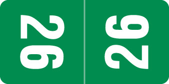 Smead Yearband Label for Top Tab Applications - 2026 - - 1" H x 1/2" W - Sheets, 250/Pack